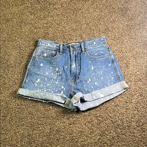 Cello Blue Jean Shorts High-Waisted Distressed